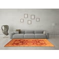 thumbnail image 3 of Ahgly Company Indoor Round Oriental Orange Traditional Area Rugs, 5' Round, 3 of 4