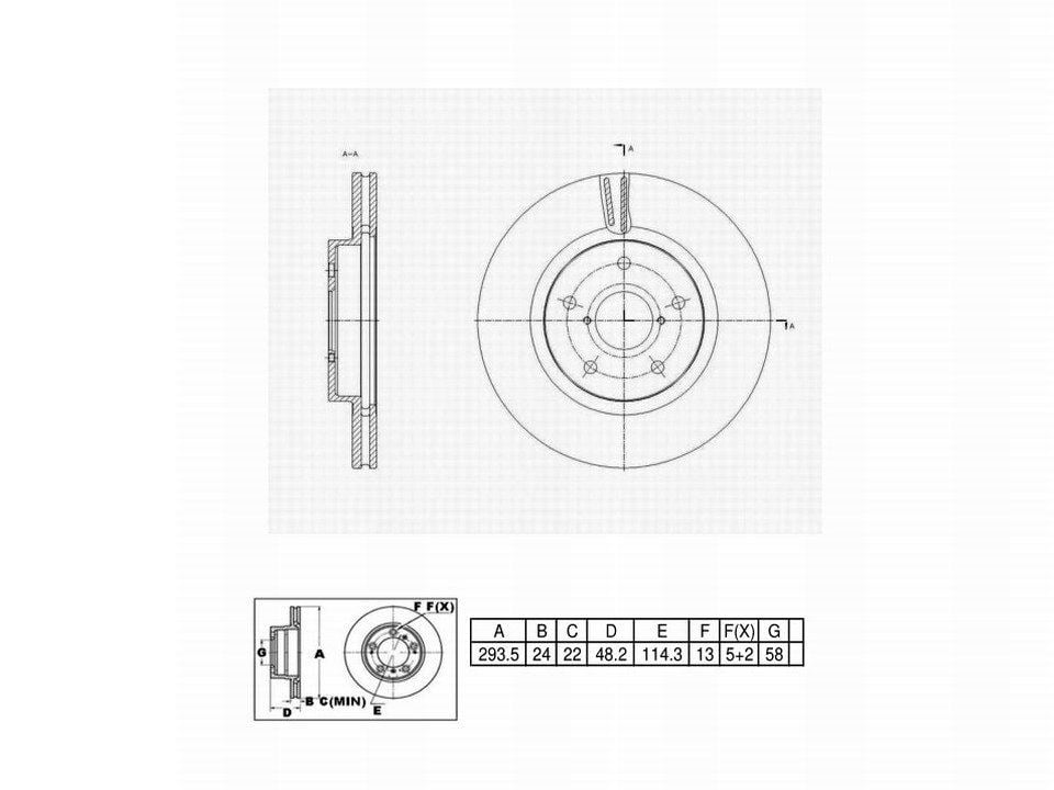 Winstop Brake Rotor, Front WS255604, Subaru Forester 2022-2019
