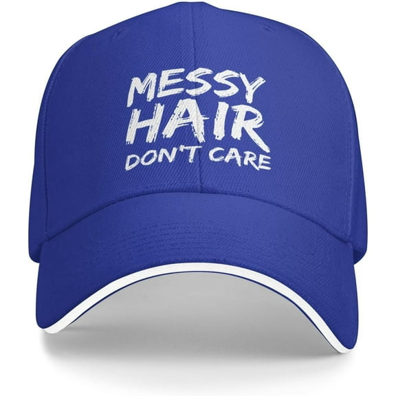 Messy Hair Don't Care Trucker Hat Baseball Cap Funny Outdoor Travel Dad Caps