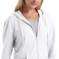 thumbnail image 4 of FUNING Women’s Slub Knit Full-Zip Hoodie, Textured Cotton Zip-Up T-Shirt Hoodie for Women, 4 of 6