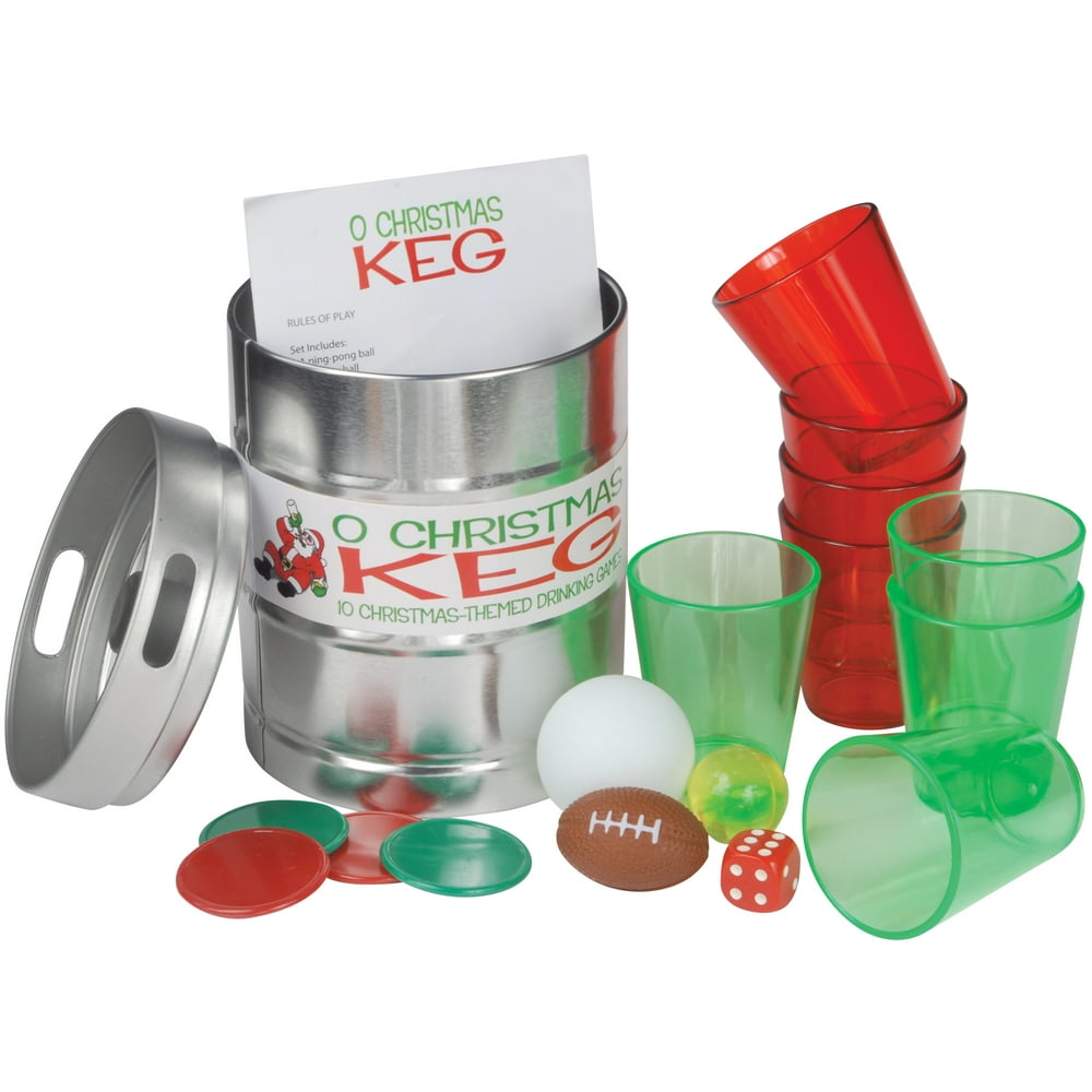 Kheper Games Adult O Christmas Keg Party Drinking 17pc Game Set ...