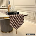 thumbnail image 5 of Brown Decorative 4 - 6 Seater Table Runner (14 x 64 inch) | Modern Cotton Animal Table Linen | Animal Pattern, Beaded Hand Embroidery Table Runner for Party, Dining Table Décor - Untamed Grace, 5 of 10
