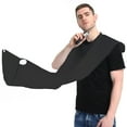 thumbnail image 4 of Graflsoa Beard Grooming Apron with Zippered Pouch & Suction Cups, White Polyester Fiber, 116x78cm, Compact & Lightweight Design, 4 of 7