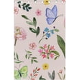 thumbnail image 5 of Coolnut Butterfly and Floral Blackout Curtain for Bedroom, 2 Panels Thermal Insulated Blackout Drapes Long Darkening Curtains with Grommets,55"x 84", 5 of 5