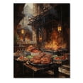thumbnail image 3 of Designart "A Lively Food Barbecue wall art II" Food & Beverage Print on Natural Pine Wood, 3 of 5