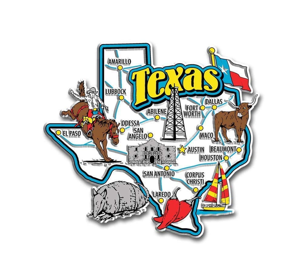 Texas Souvenir Fridge Magnet With The Name Chelsea 