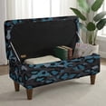 thumbnail image 3 of FOR U DESIGNS Leopard Print Ottoman Cover for Flip-Top Storage Stool, Stretch Rectangle Footrest Cover Washable Non-Slip Foot Chest Chair Slipcover with Elastic Bottom for Bedroom, 3 of 7