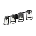 thumbnail image 5 of Hunter - Astwood 4-light Matte Black, Medium Size Vanity Light, Dimmable, Caged Style, for Bedrooms, Dining, Living Rooms - 48009, 5 of 8