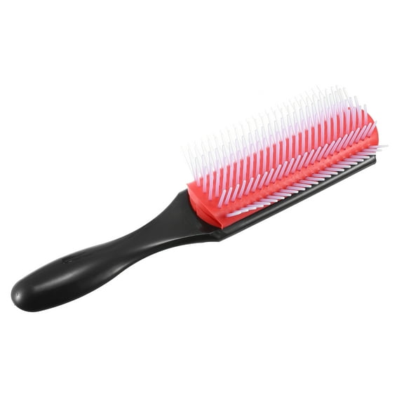 Unique Bargains 1 Pc Detangle Brush Barber Brush Tools for Men and Women Styling Comb for Curly Straight Hair Black