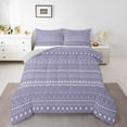 thumbnail image 3 of Manfei Retro bohemian Geometric Bedding Comforter Set,Vintage Boho Theme Twin Comforter Sets,White Purple Bedding Set For Men Women,Ultra Soft Home Decor Reversible,2-Piece, 3 of 9