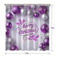thumbnail image 5 of Winter Funny Bath Curtain,Colorful Balls Pine Trees Snowflake Shower Curtains Elegant Shower Curtains for Apartment Bathroom Decor Christmas (72x72in), 5 of 5