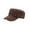 Brown, variant on Men Summer Peaked Hat Solid Color Flat Top Wide Brim Adjustable Sun Sunscreen Breathable Camping Baseball Hat Headwear