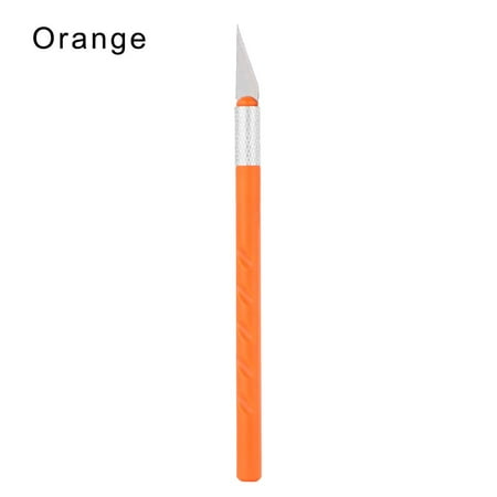 

Multi-color Pastry Tools Craft Cake Engraving Cutter Metal Scalpel Non-slip Knife with 1pc Blade ORANGE