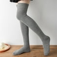 thumbnail image 4 of Dyfzdhu 2 Pairs Of Wool Stockings Over The Knee Thickened Women Winter Woolen Thermal Stockings Autumn Winter Thigh High Long Tube Socks, 4 of 6