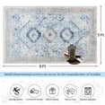 thumbnail image 7 of Balacho Boho Vintage Oriental Faux Wool Area Rug, 5' x 8', Dark Blue, 7 of 7