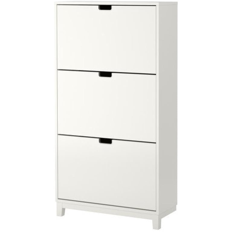 IKEA, STÄLL Shoe Cabinet, 3 Compartments, White, 2206.23262.204