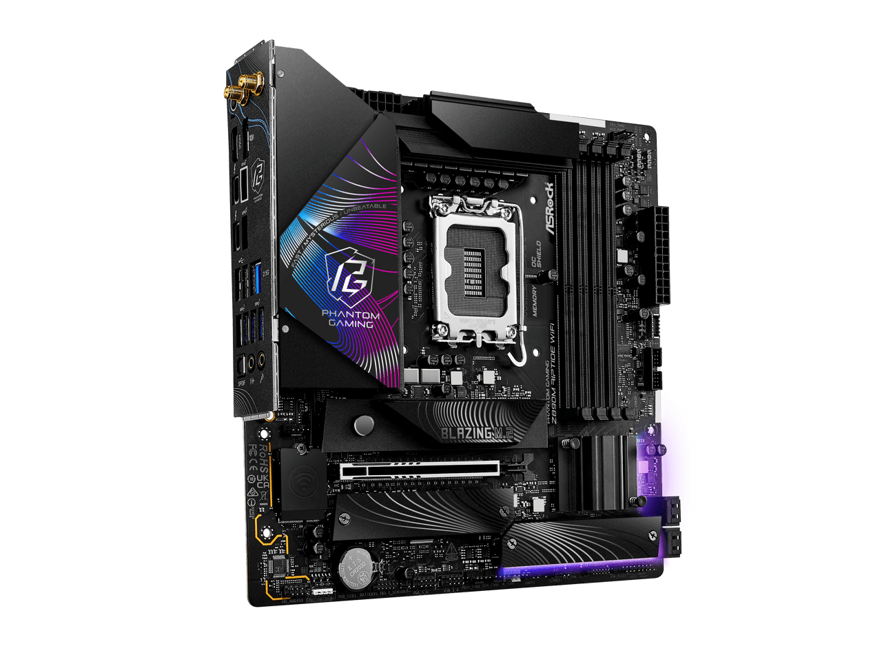 ASRock Z890M Riptide WiFi LGA 1851 Intel Z890 SATA 6Gb/s Micro ATX Motherboard