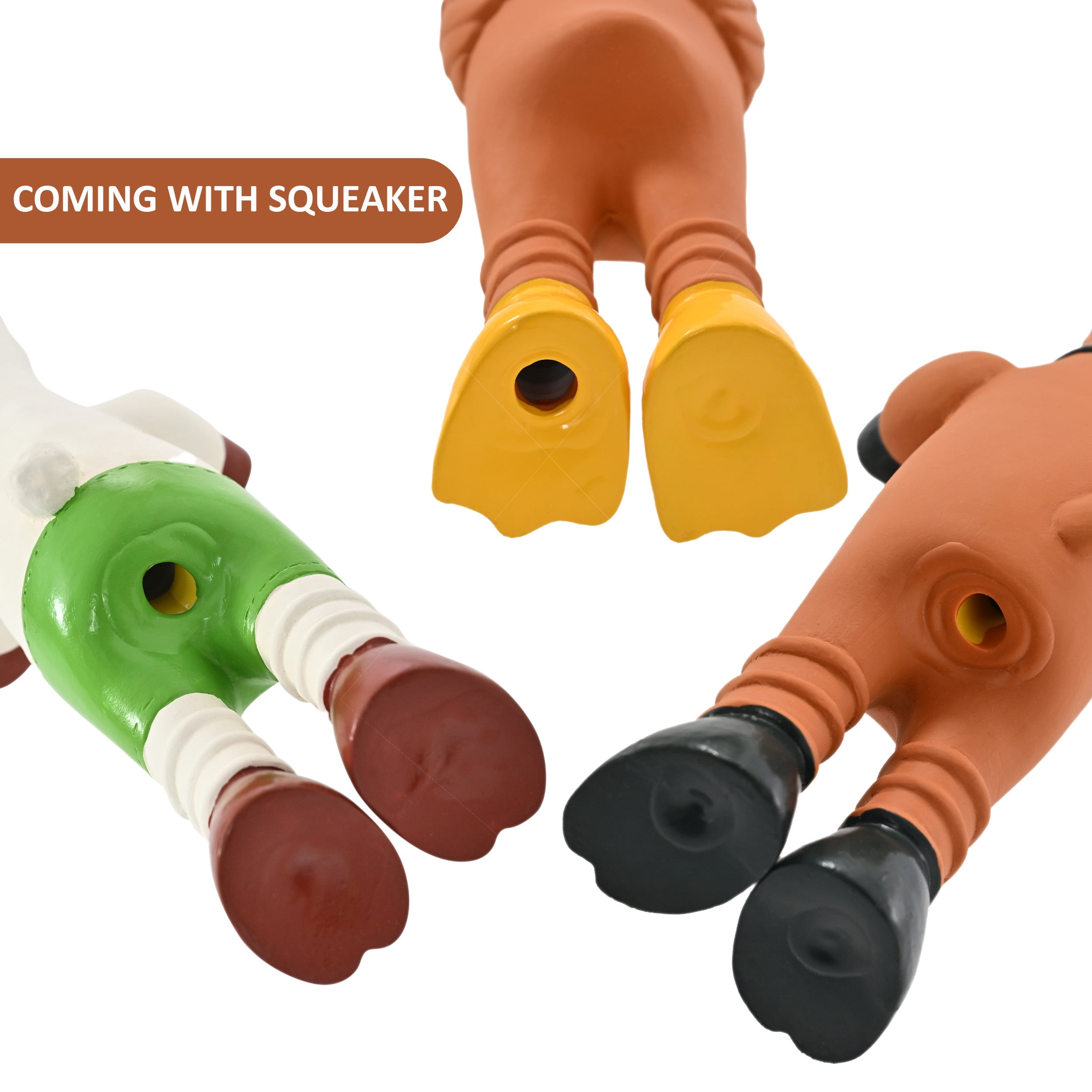 Max & Marlow 9.2" Squeaky Dog Toys for Small Dog, 3 Pack Funny Latex Puppy Chew Toys
