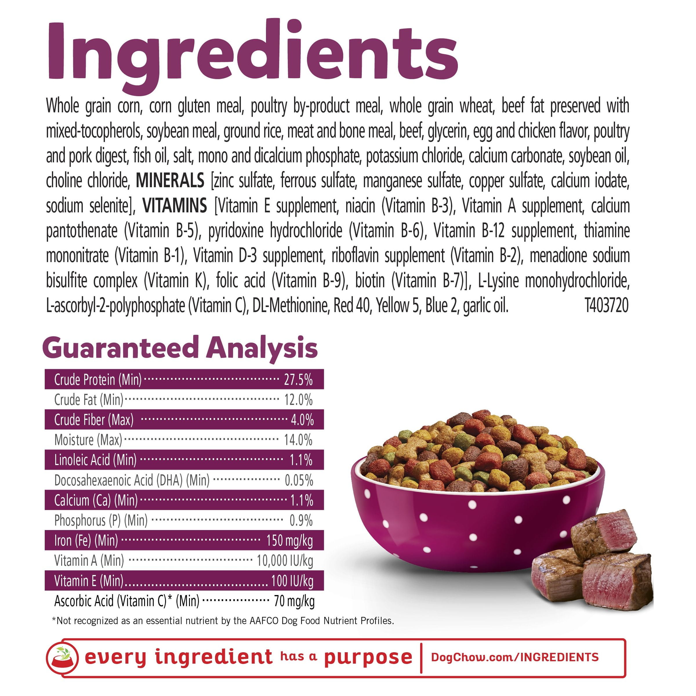 Purina Puppy Chow High Protein Dry Puppy Food; Tender & Crunchy with Real Beef - 16.5 lb. Bag