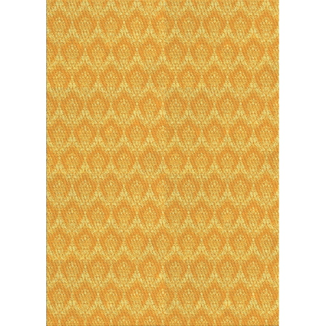 Ahgly Company Machine Washable Indoor Rectangle Transitional Bright Gold Yellow Area Rugs, 2' x 4'