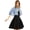 Blue, variant on Women's Soft Chiffon Shawl Wraps Shrug for Evening Dress Wedding Cape Bolero Flapper Cover Up