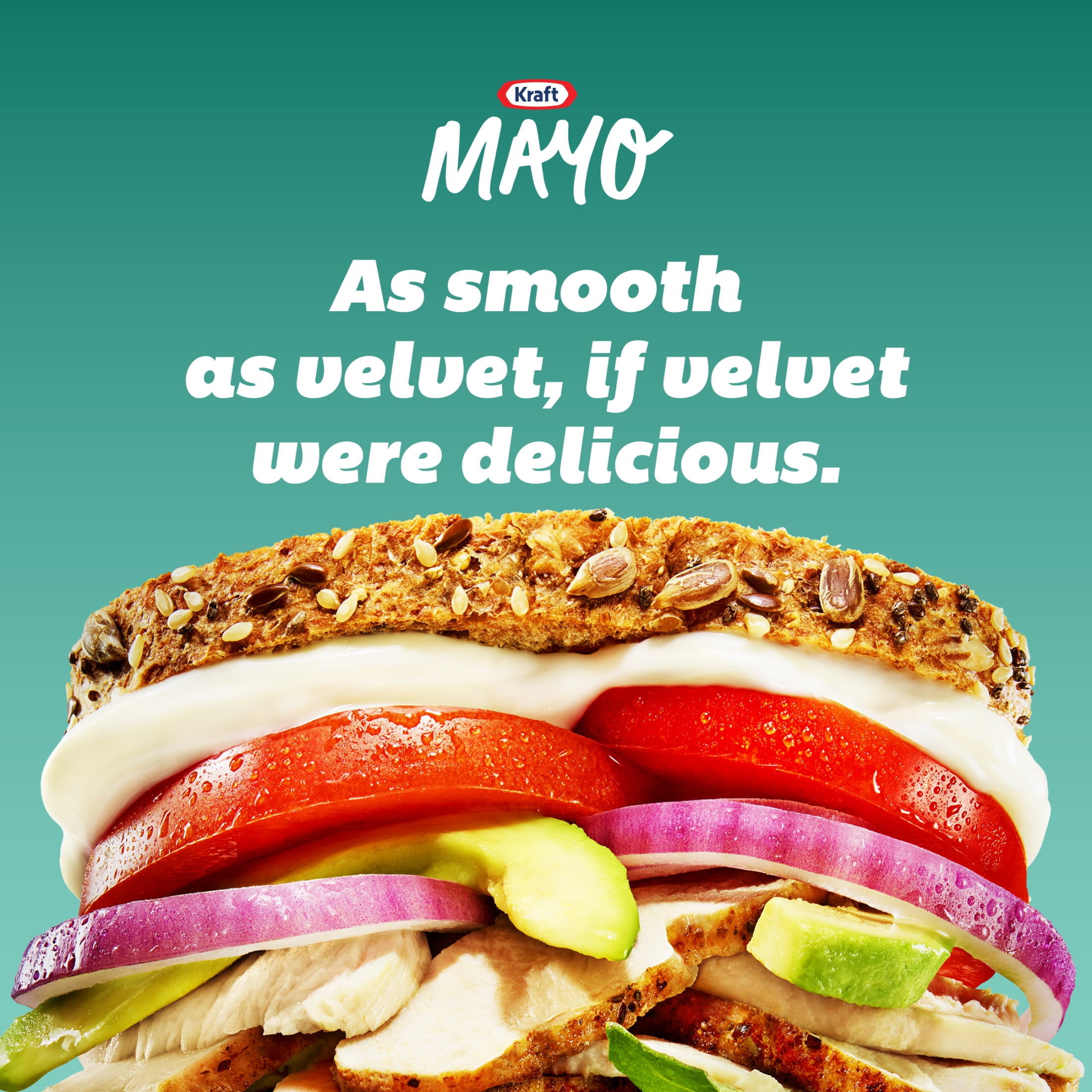 (12 pack) Kraft Real Mayo Creamy & Smooth Mayonnaise, 22 fl oz Bottle