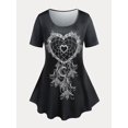 thumbnail image 1 of Camiseta Talla Extra Estampado Atrapa Sueños Rosegal  Camisetas tallas grandes, 1 of 5