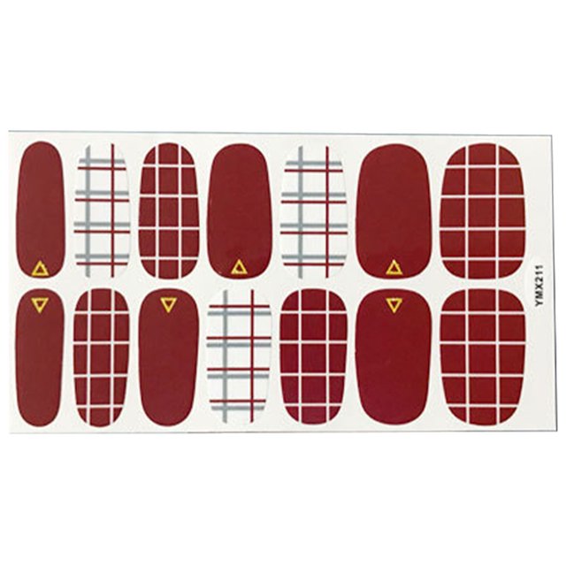 Seitruly Pegatinas para decoración de uñas, calcomanía para uñas con correa, pegamento, puntas de tira de esmalte, decoración artística DIY, Juegos de manicura YMX211 Seitruly CE011901-23B