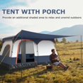 thumbnail image 2 of Spaco 6-8 Person Camping Tent with Double Rooms and 2 Doors, Camping Tent for Outdoor as Garden, Yard, Navy, 2 of 11