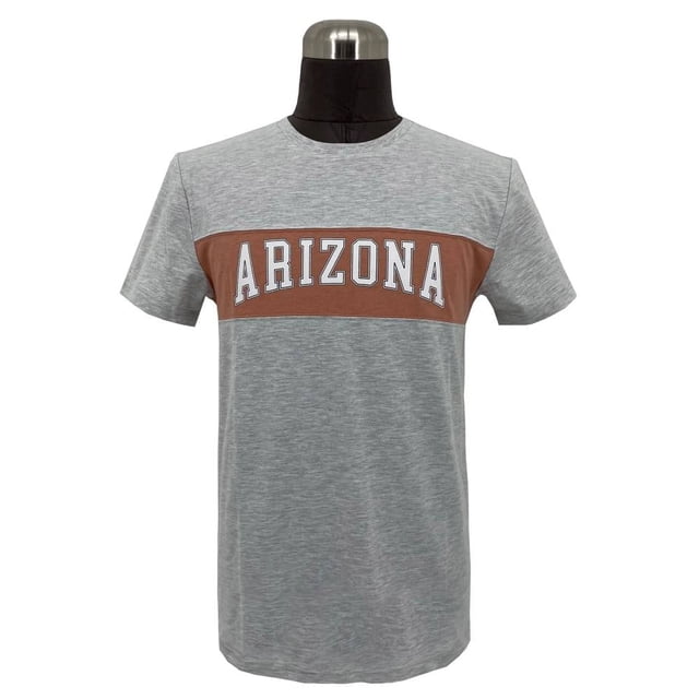 Playera George Talla G Manga Corta Franja en Pecho Arizona Gris