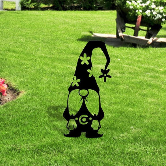 Metal Gnomes Garden Decor (1 Pack), Large Size Decorative Garden Stakes, Weather Steel, Funny Gnome Statues for Yard Art, Patio, Lawn, Outdoor Decor, Garden Decorations