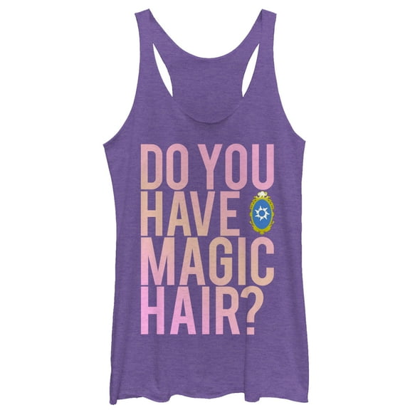 Women's Ralph Breaks the Internet Magic Hair  Racerback Tank Top Purple Heather X Large