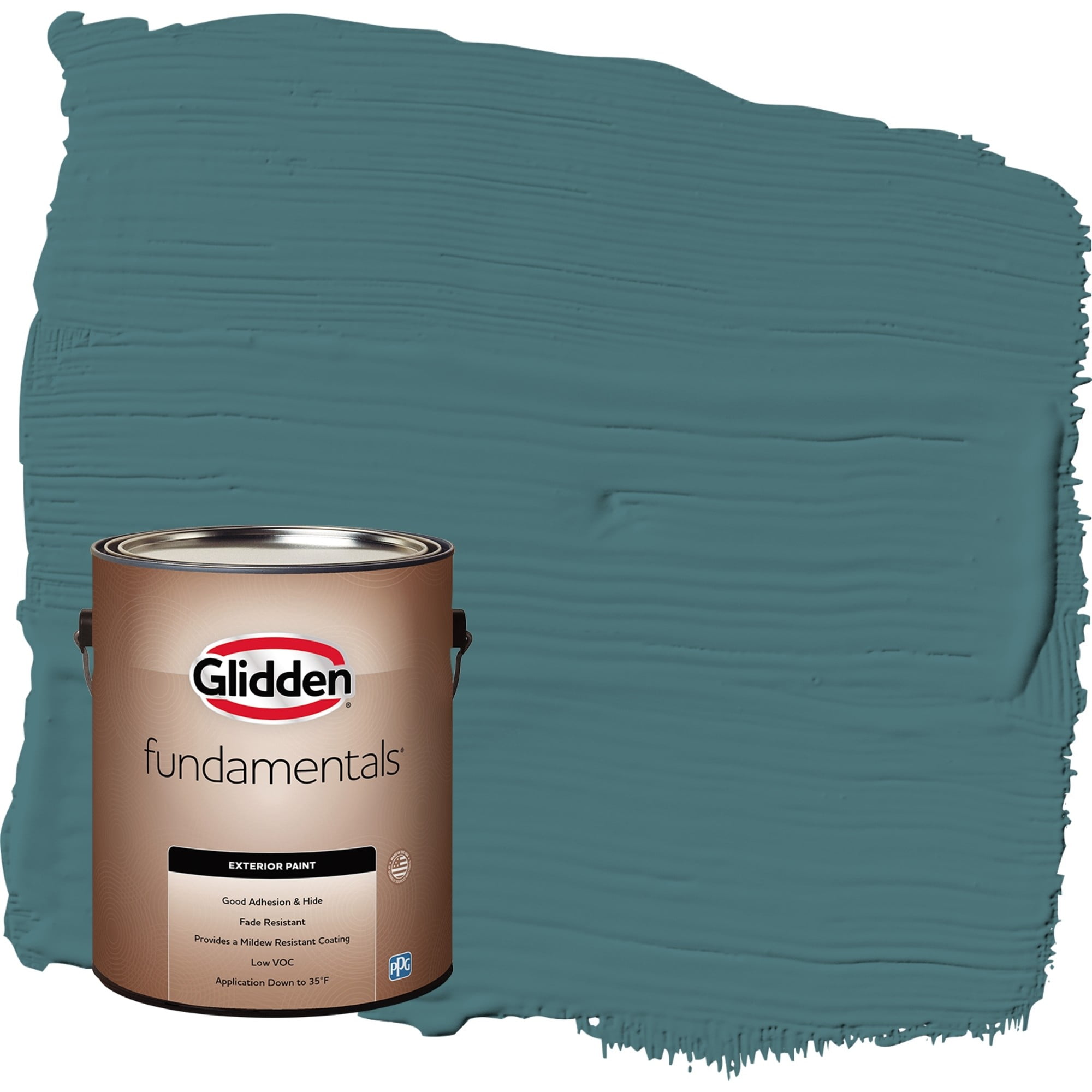 Glidden Fundamentals Azalea Leaf / Blue Flat Exterior Paint, 1