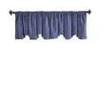 thumbnail image 2 of Martha Stewart Lucca Velvet Midnight Navy Scallop One Piece Indoor Valance, 50"W x 18"L, Polyester, Adult, 2 of 10