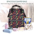 thumbnail image 5 of Daiia Red Chili Large Capacity Baby Bag Waterproof Stylish Diaper Bag Mummy Backpack Adjustable Straps Diaper BagBaby Essentials Bag, 5 of 6