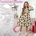 thumbnail image 5 of FKELYI Bohemian Flower Dachshund Dog Print Long Sleeve Dress Girls Tiered Swing Pleated Twirly Dress Spring Fall Pactchwork Sundress A-Line Flowy Casual Dresses, 11-12 Y, 5 of 6