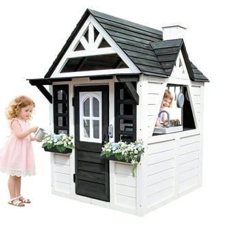 Step2 Happy Home Cottage Kids' Outdoor Playhouse with Table