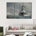 thumbnail image 3 of TISHIRON 3PCS Framed Canvas Wall Art Set,42"x28" Bismarck Battleship Canvas Art Decor, 3 of 7