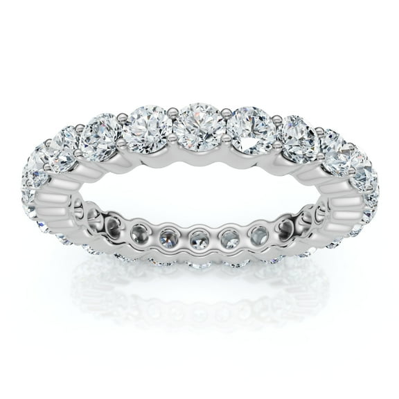 Pompeii 1 1/2 Ct Diamond Eternity Wedding Ring 14k White Gold (I/J,I1-I2)