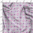 thumbnail image 2 of Soimoi Florals Print,Cotton Cambric, Quilting Fabric Sold by The Yard 42 Inch Wide, Medium Weight Cotton Fabric, SewingSupplies, Pink & White, 2 of 6