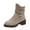 Khaki, variant on Fesfesfes Booties For Women Low Heel Solid Color Shoes Casual Warm Winter Ankle Boots 40(US:7.5)