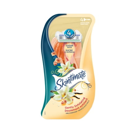 Skintimate Vanilla Sugar Disposable Razors, 4 Ct