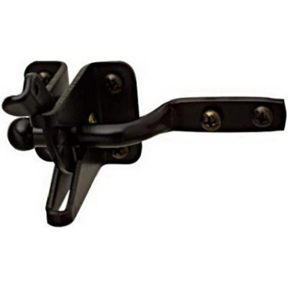 N101-121 4.25 in. Satin Black Automatic Gate Latch