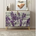 thumbnail image 2 of PixonSign Sideboard and Buffet Cabinet, 2 Doors Wood Storage Cabinet Console Table with Wood Panel Lavender Flowers for Kitchen, Bedroom, Dinning, Foyer, Office - 35" L x 18" W x 29" H, 2 of 5