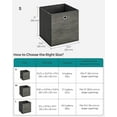 thumbnail image 6 of SONGMICS 10.2" Cube Storage Bin 6 Foldable Cube Organizer Bin with Handles Storage Box for Living Room Bedroom Office Misty Gray, 6 of 7