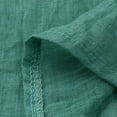 thumbnail image 6 of Womens Shirts Long Sleeve Cotton Linen Gauze Tops Casual V Neck Blouses Loose Fit Green 5XL, 6 of 9