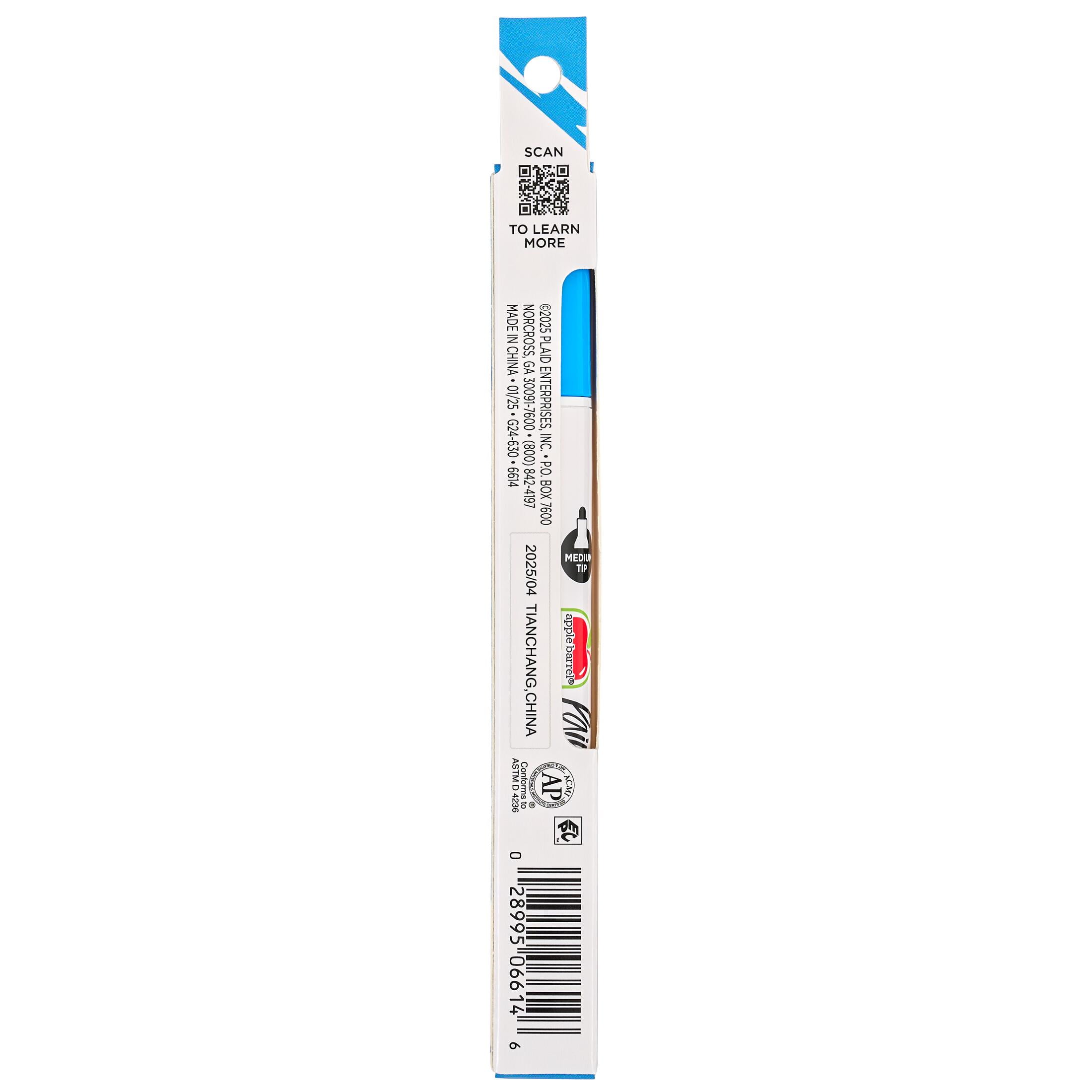 Apple Barrel Multi-Surface Medium Tip Paint Pen, Neon Blue, 1 Piece