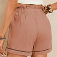 thumbnail image 4 of Womens Shorts Lounge Athletic Shorts Loose Running Shorts Casual Long Yoga Shorts with Pockets Rose Gold, 4 of 7