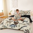 thumbnail image 3 of Castle Fairy Hunting Wood Letter P Bedding Comforter Set 7 Pieces for Boys,Wildlife Deer Full Bedding Set,Black Reversible, 3 of 7