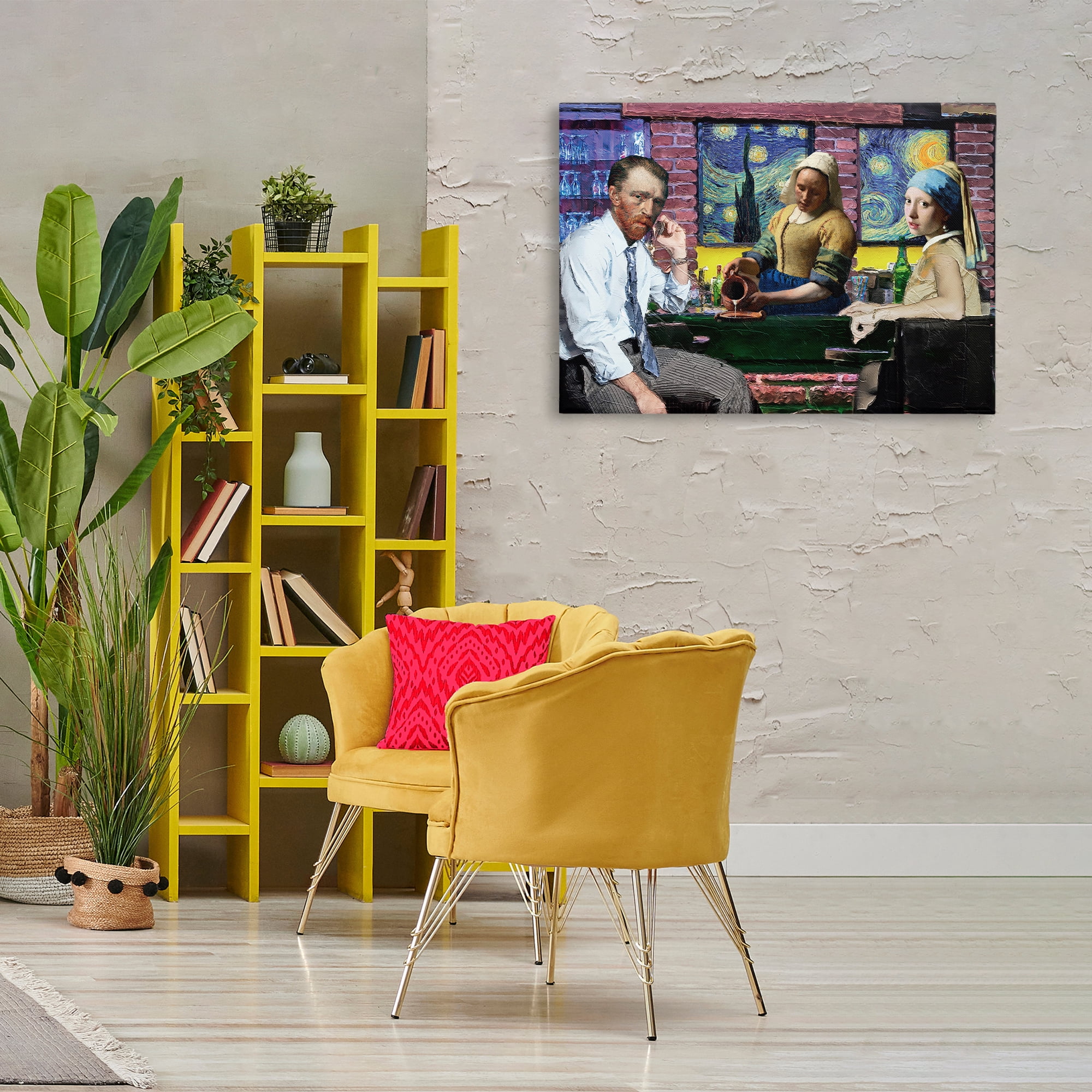 Stupell Industries Classic Paintings Gathered Novelty & Humor Painting Wrapped Canvas Art Print Wall Art, 36 x 24